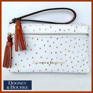 Dooney & Bourke Ostrich Double Zip Wristlet NWOT
